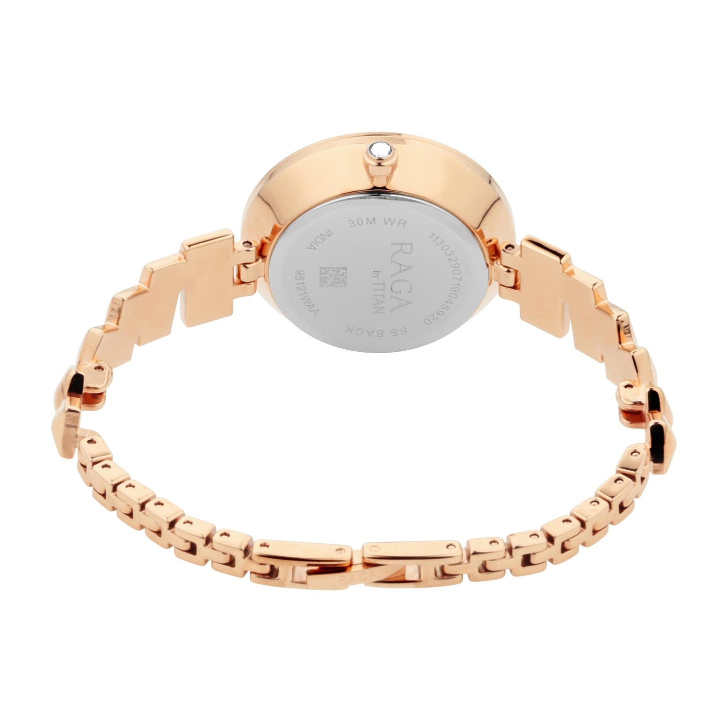 Titan Raga Facets Rose Gold Dial Women Watch With Stainless Steel Strap