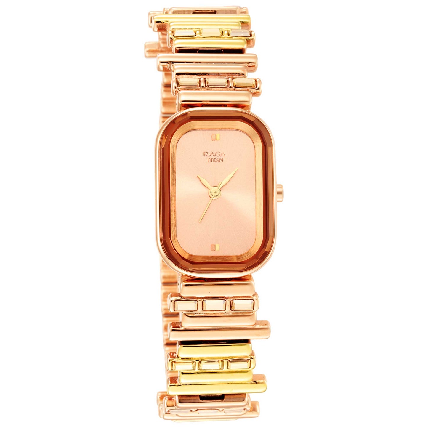 Titan Love All Rose Gold Dial Analog Metal Strap Watch for Women