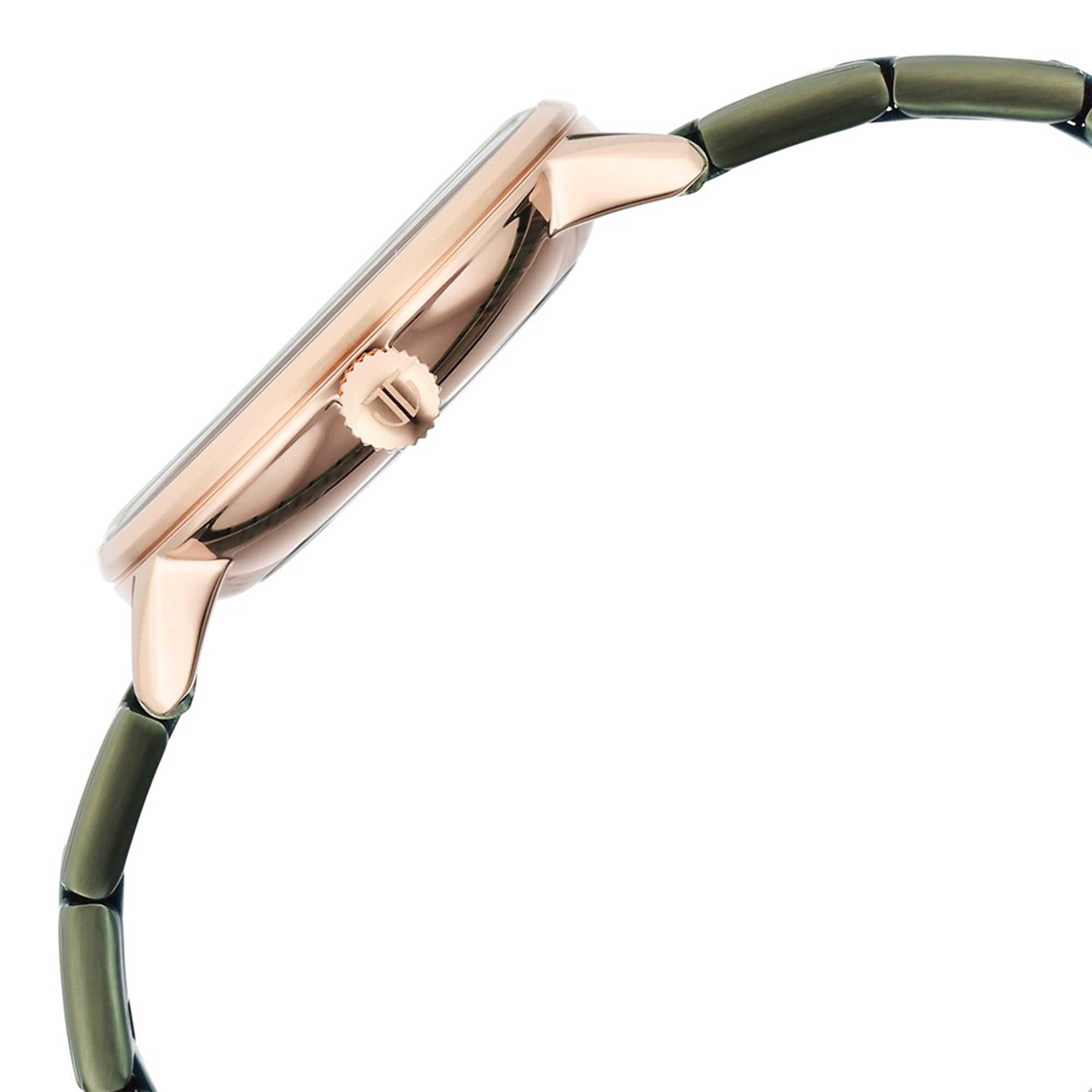 Titan TGIF Quartz Analog Green Dial Green Stainless Steel Strap Watch for Women