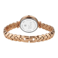 Titan Raga Champagne Dial Gold Stainless Steel Strap Analog Watch for Women