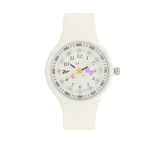 Zoop By Titan Quartz Analog White Dial PU Strap Watch for Kids