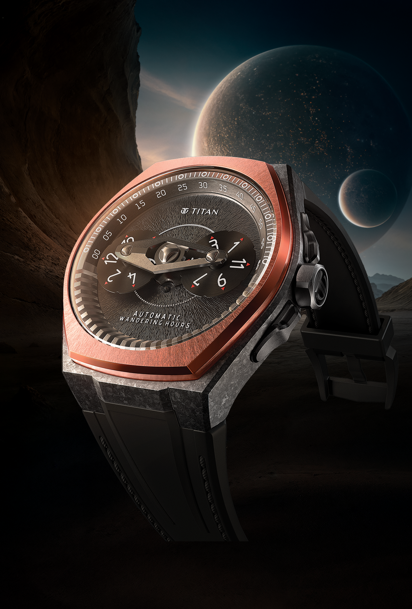 Titan Stellar Wandering Hour Limited Edition Automatic watch